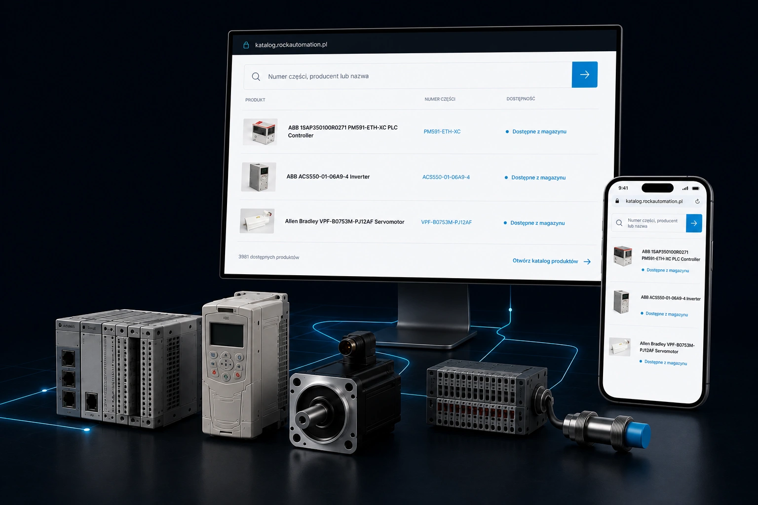Preview of the Rock Automation catalog with available products